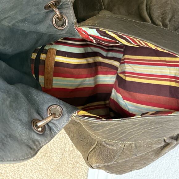 Beth Springer Large Leather Hobo Bag Slouchy Hippie Boho Brown Handmade In USA - Picture 6 of 7